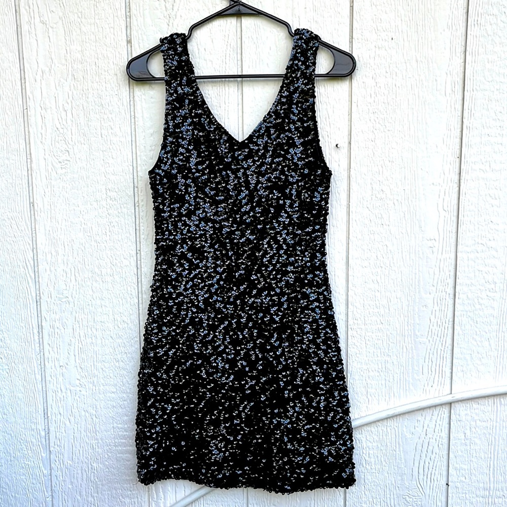 Black sequin dress